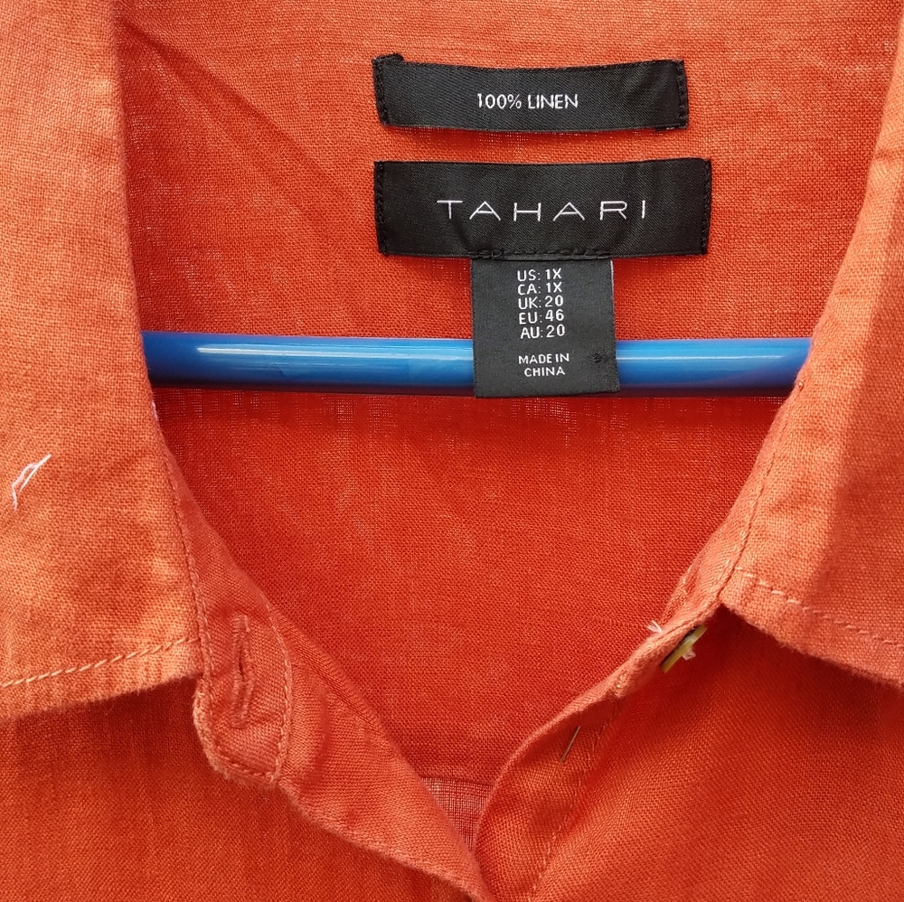 Pumpkin Linen Tunic